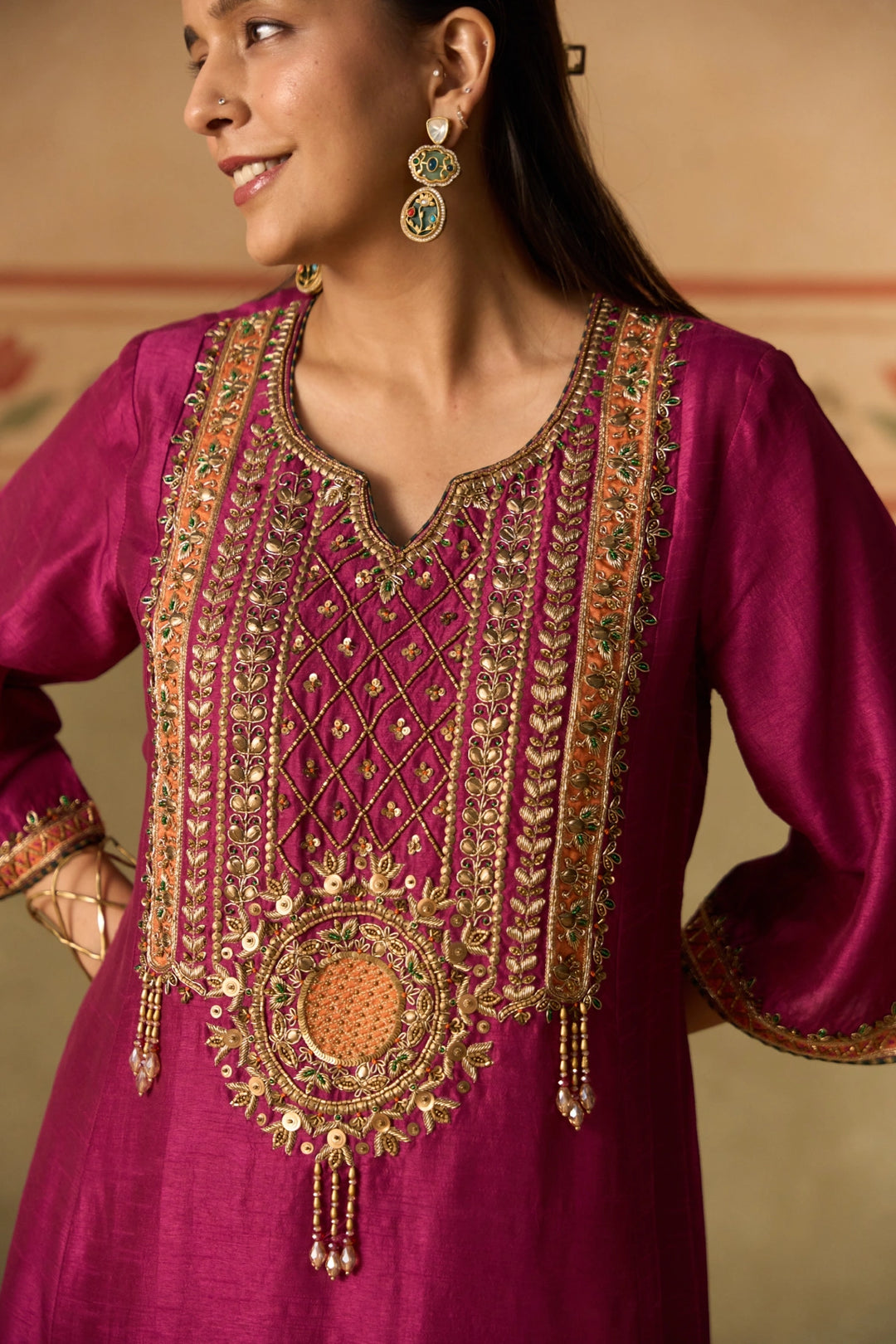 Magenta Kurta Set