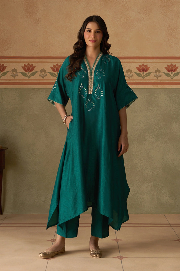 Teal Kurta Set