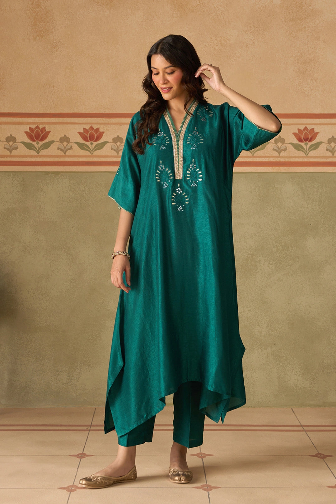 Teal Kurta Set