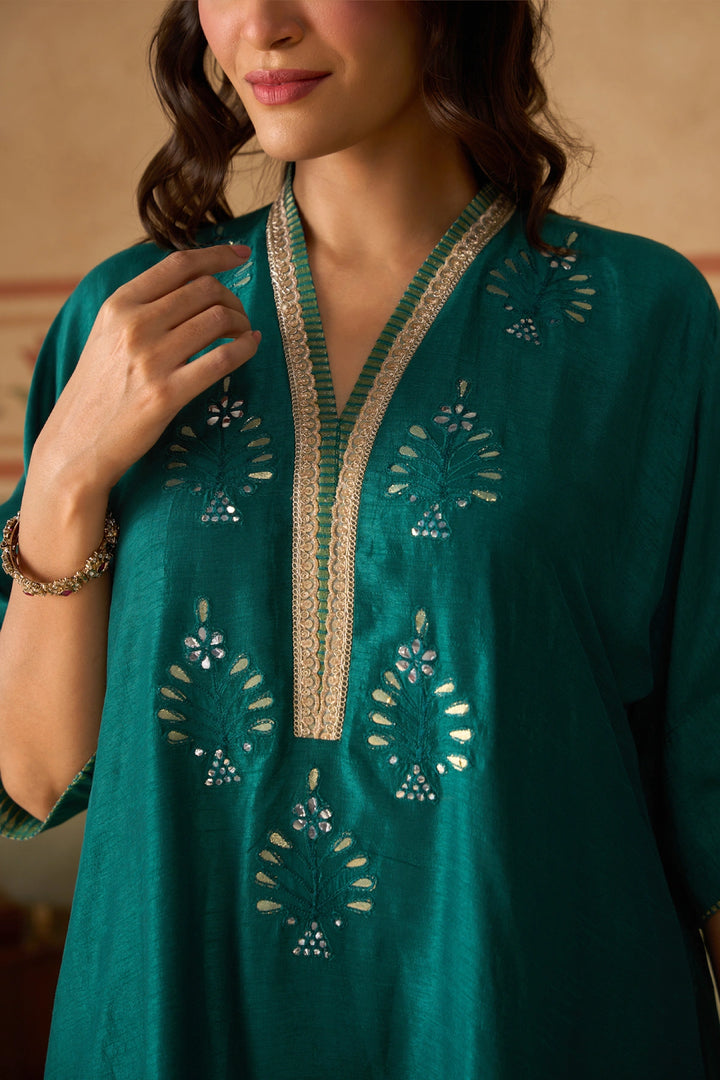 Teal Kurta Set