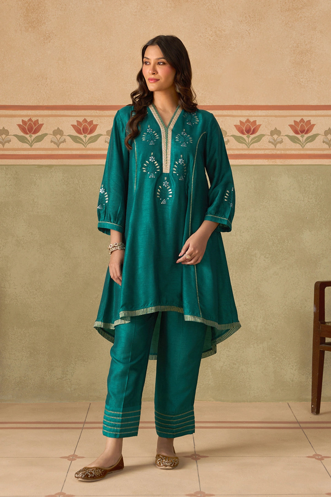 Teal Kurta Set