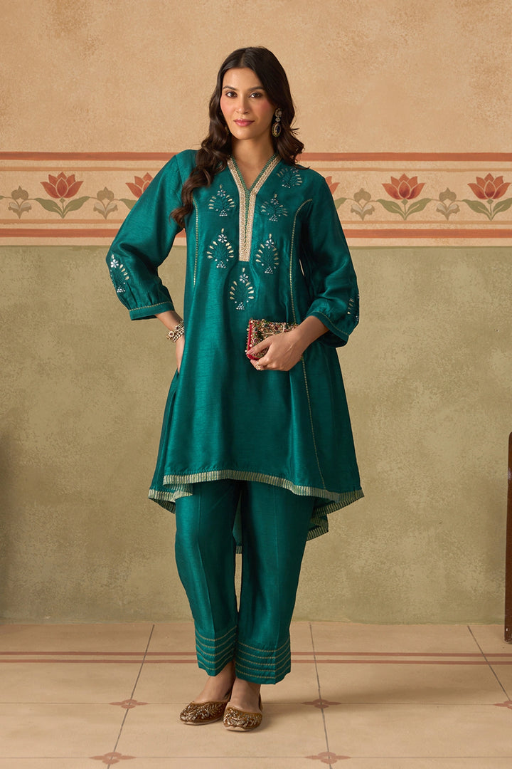 Teal Kurta Set