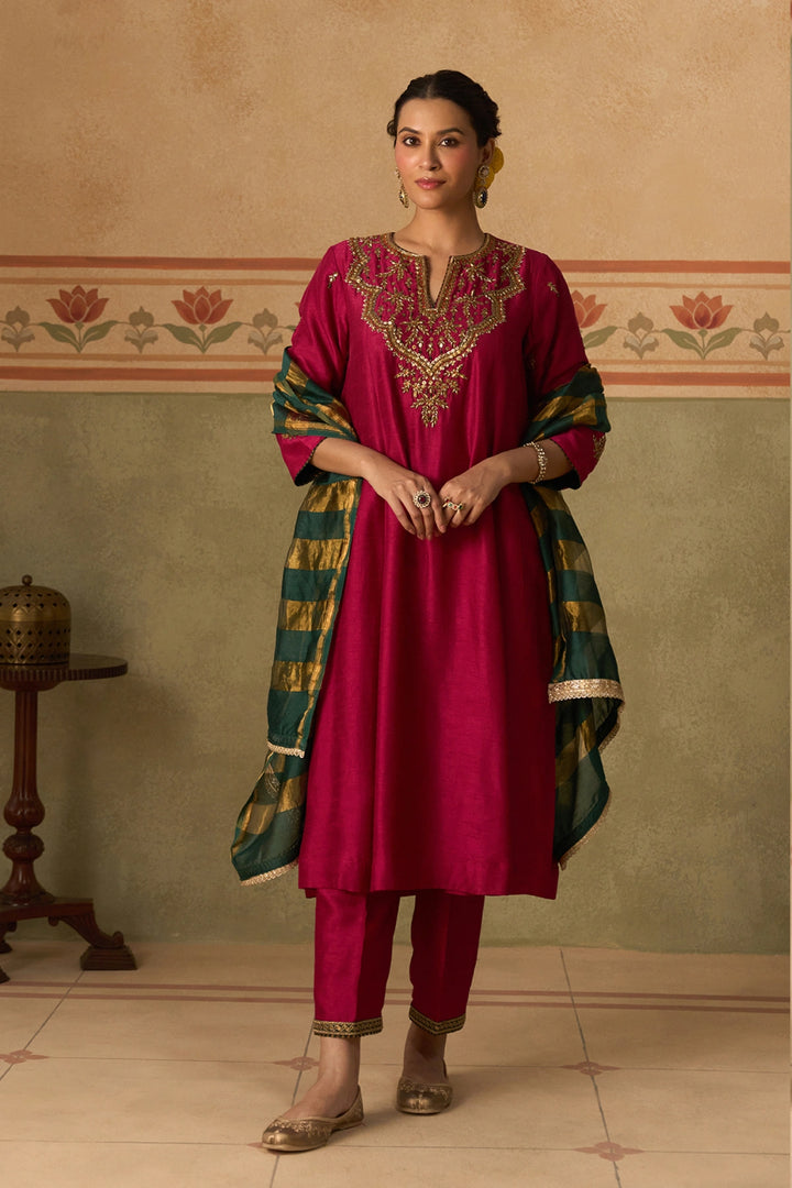 Magenta Kurta Set