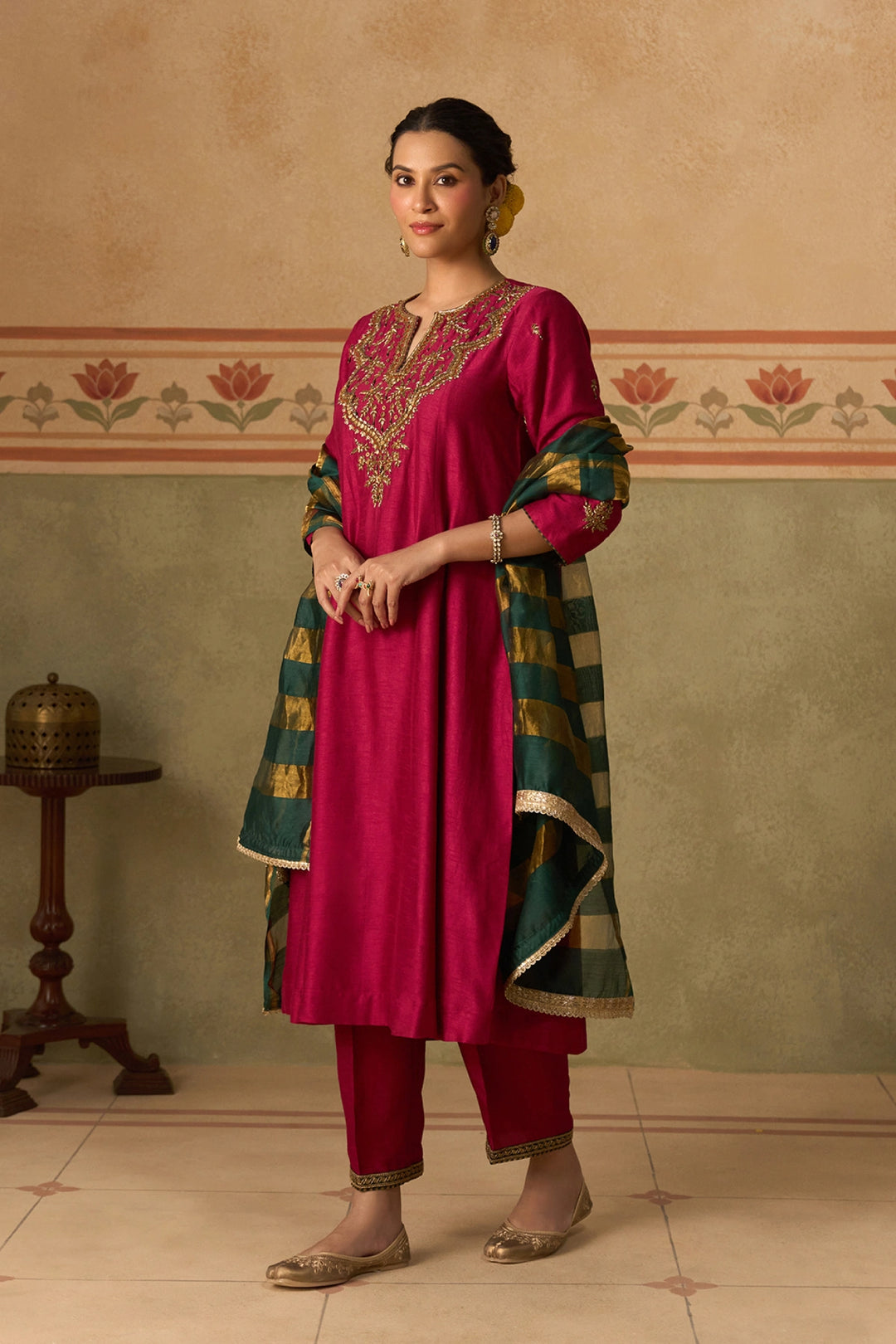 Magenta Kurta Set