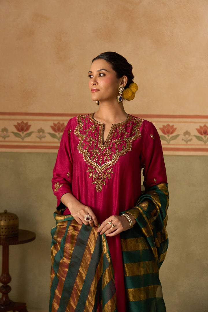 Magenta Kurta Set