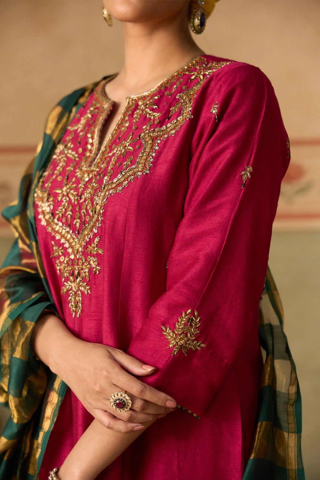 Magenta Kurta Set