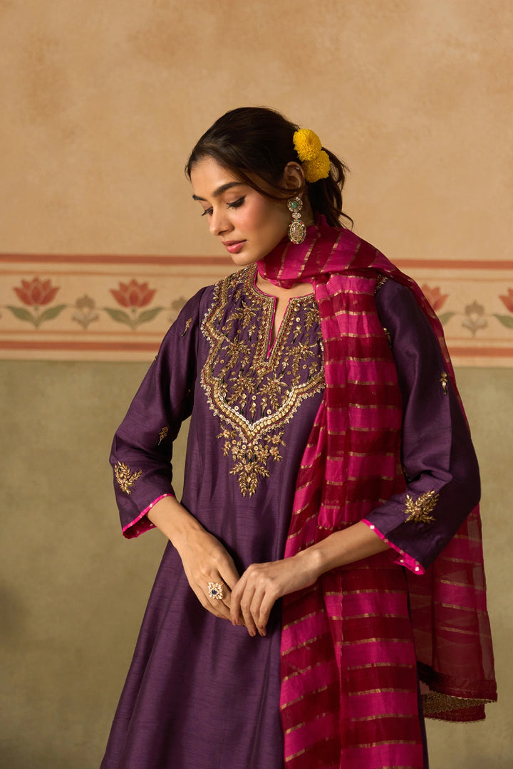 Purple Kurta Set