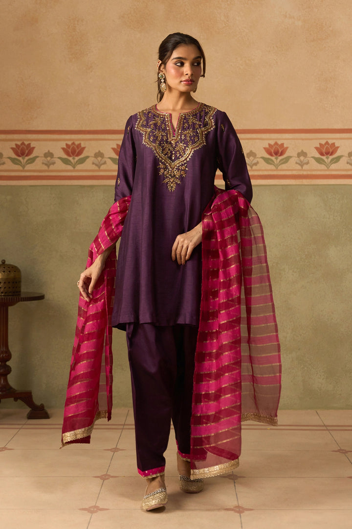 Purple Kurta Set