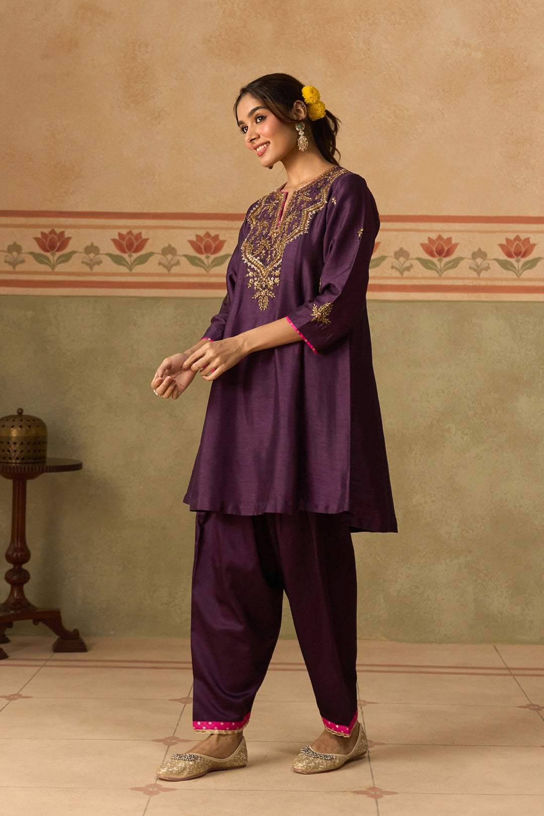 Purple Kurta Set