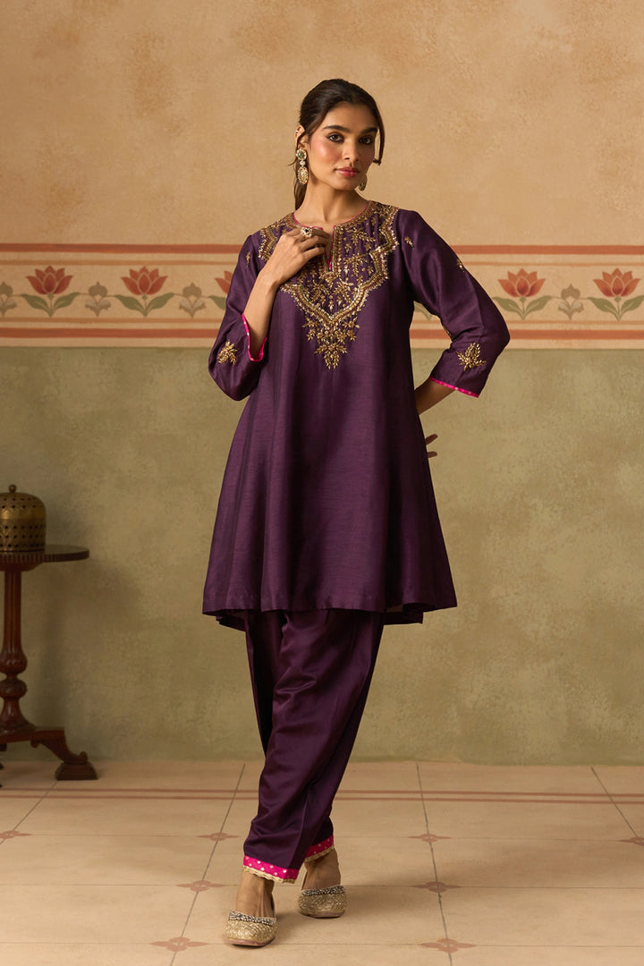 Purple Kurta Set