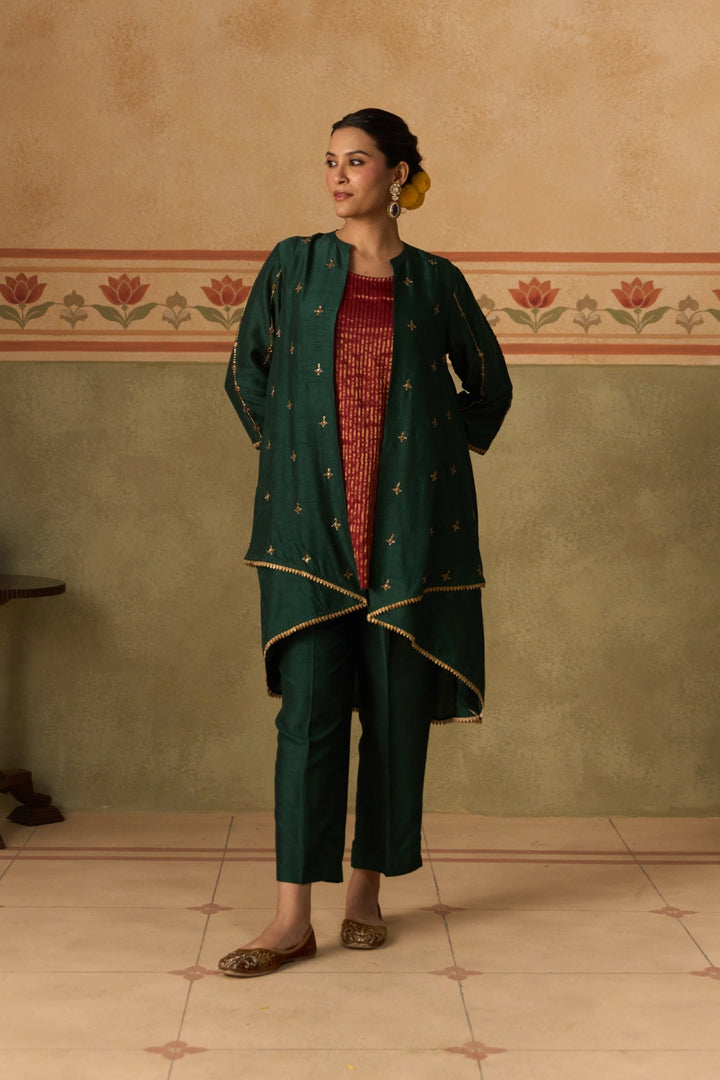 Dark Green Jacket Set