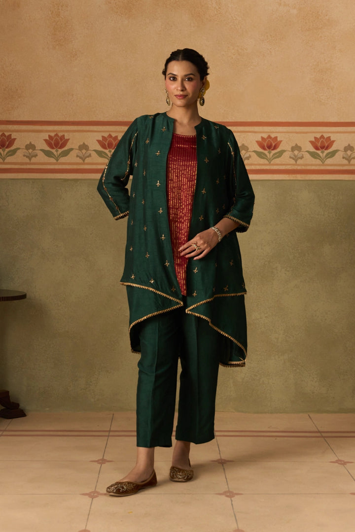 Dark Green Jacket Set