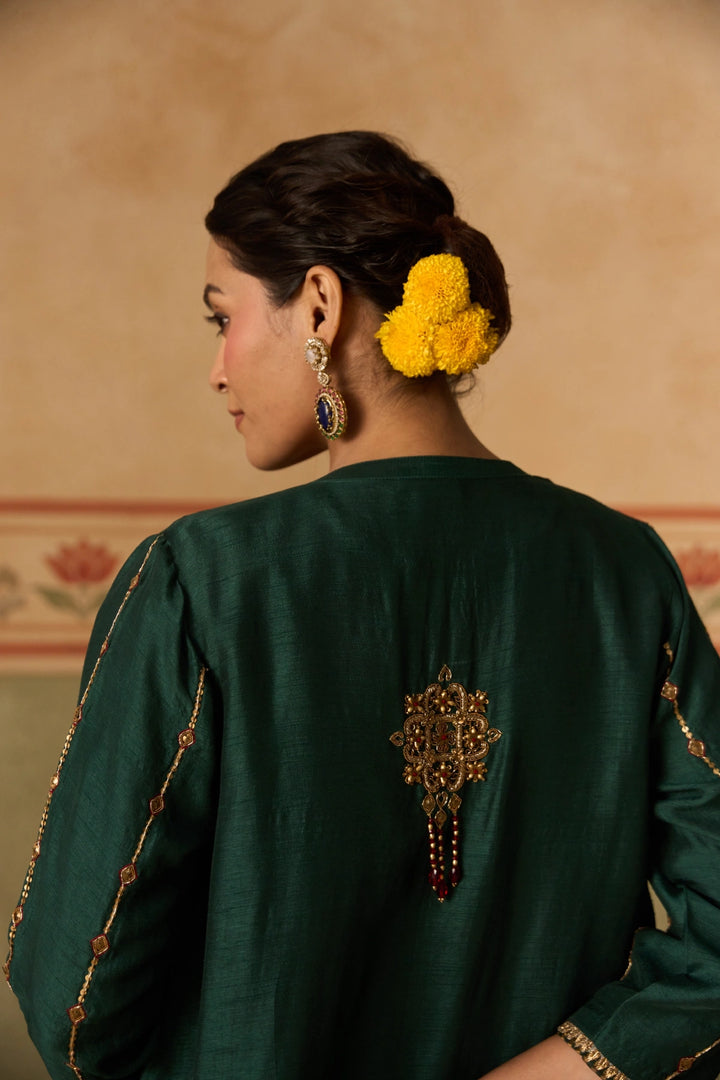 Dark Green Jacket Set
