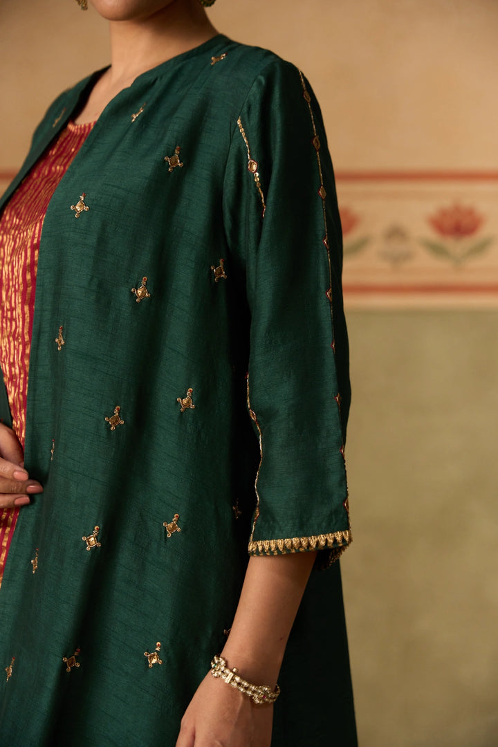 Dark Green Jacket Set
