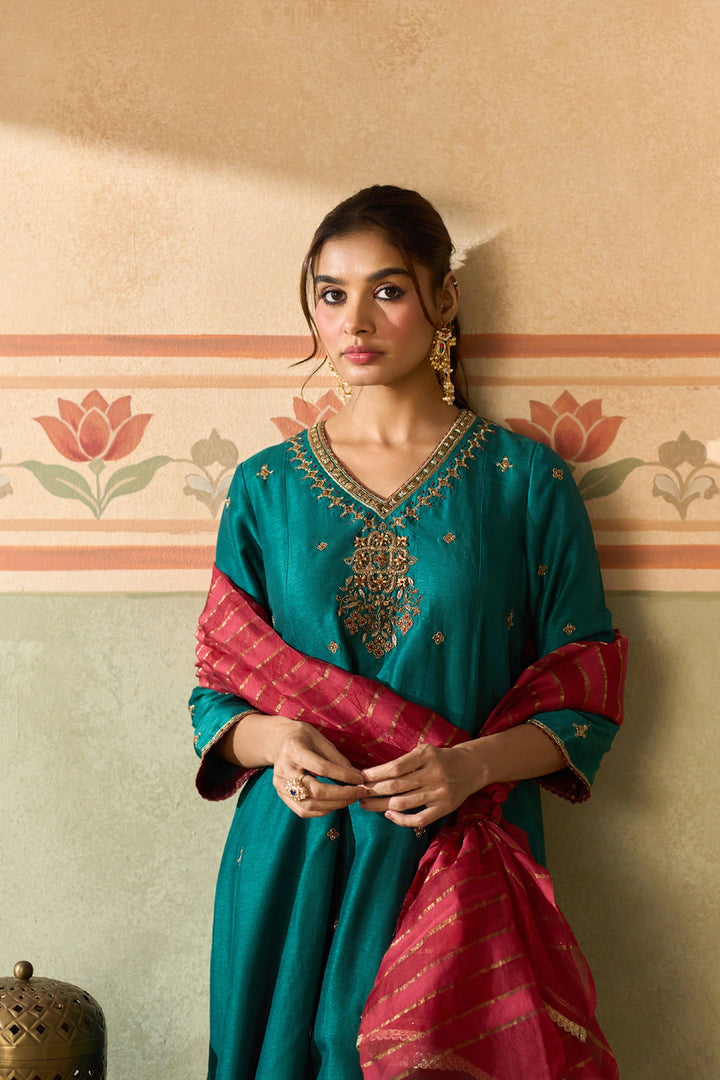 Teal Kurta Set