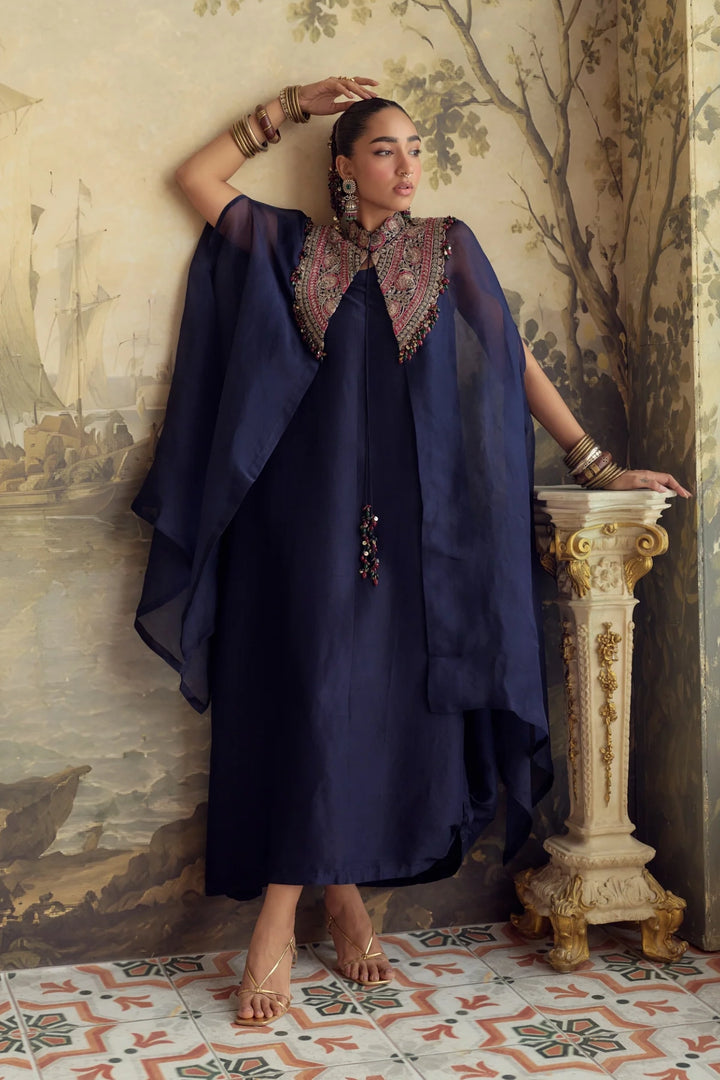 SN Kalamkari Organza Cape Set