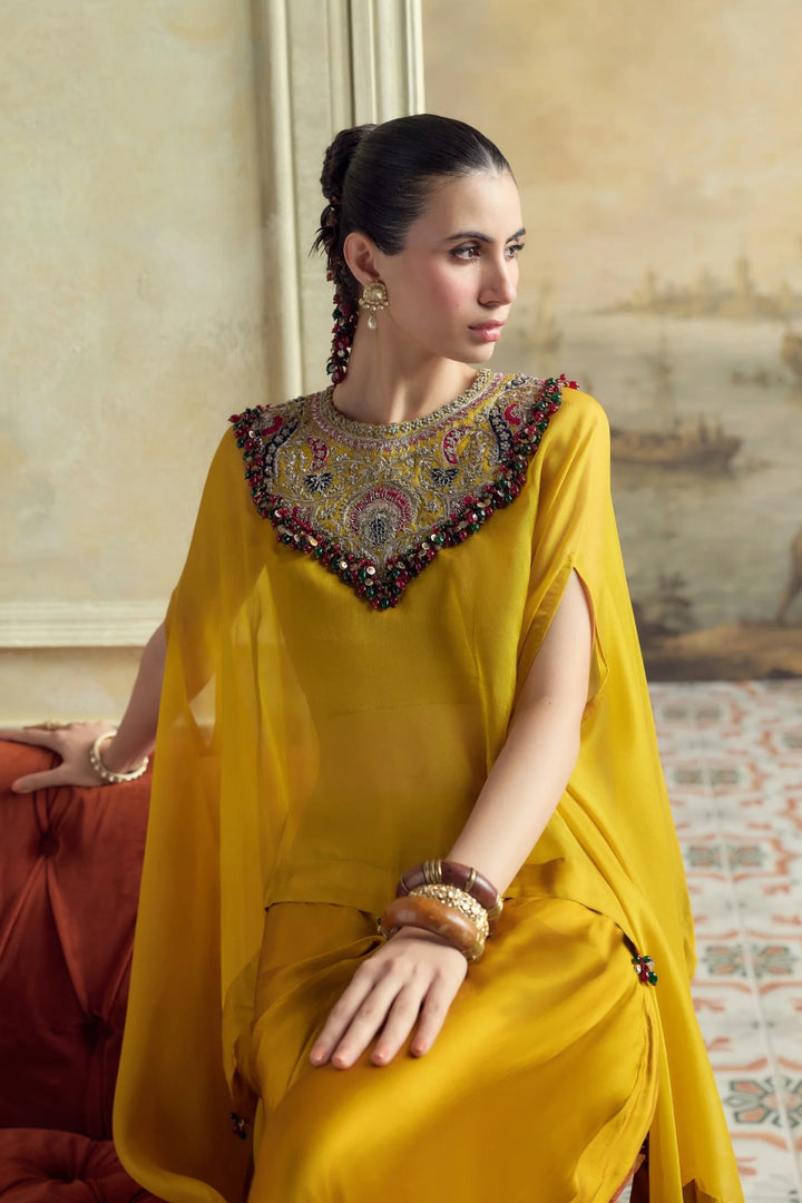 RS Kalamkarrie Organza Aline Kaftaan