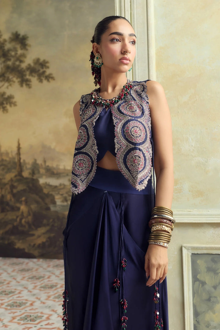 RS Kalamkari Gilet Set