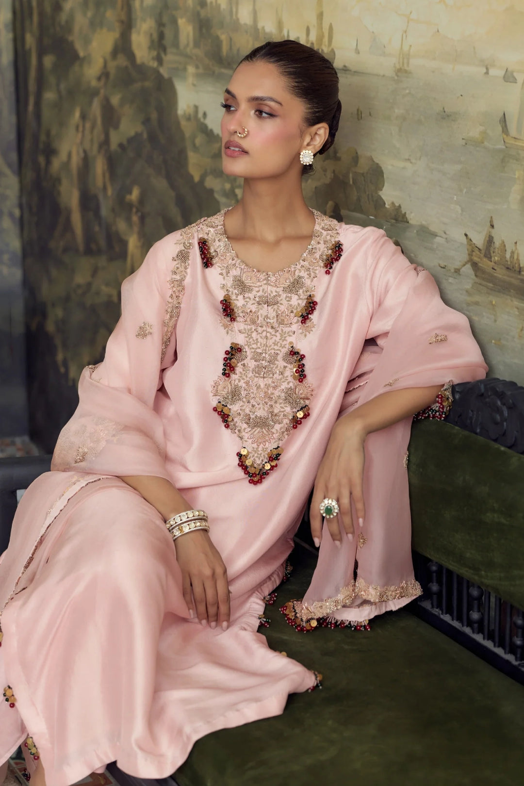 UP Zari Resham Long Suit