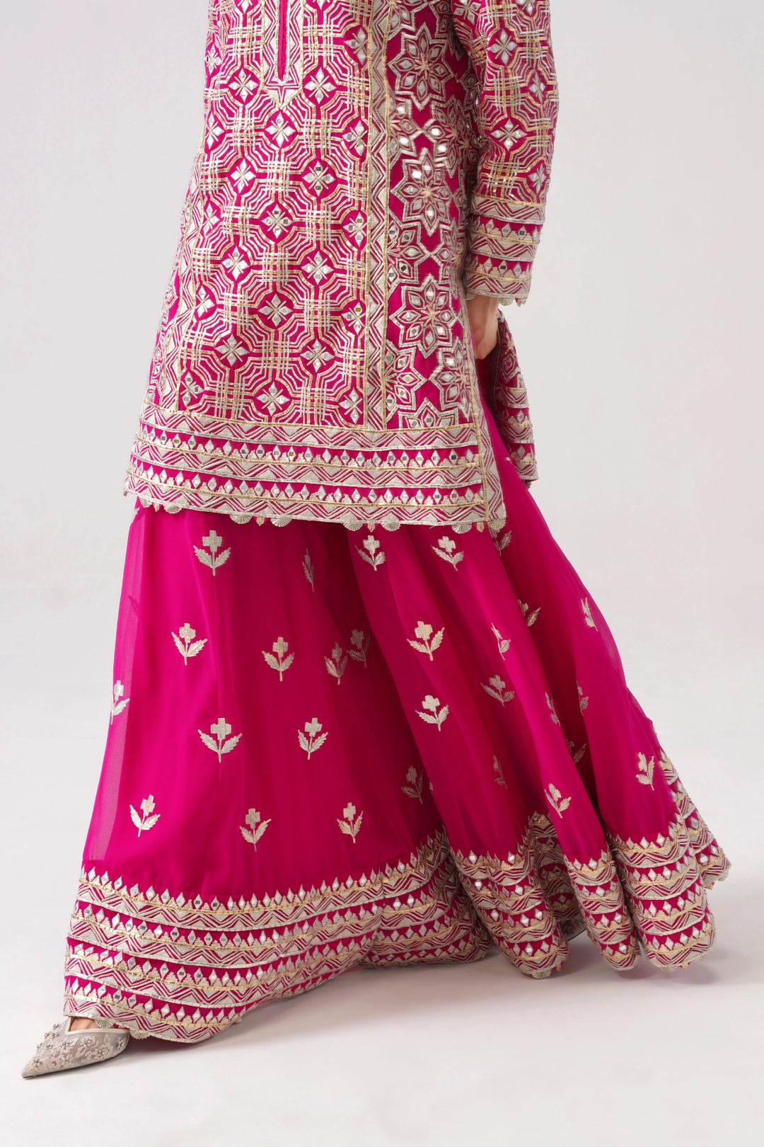 Fuchsia Pink Sharara Set