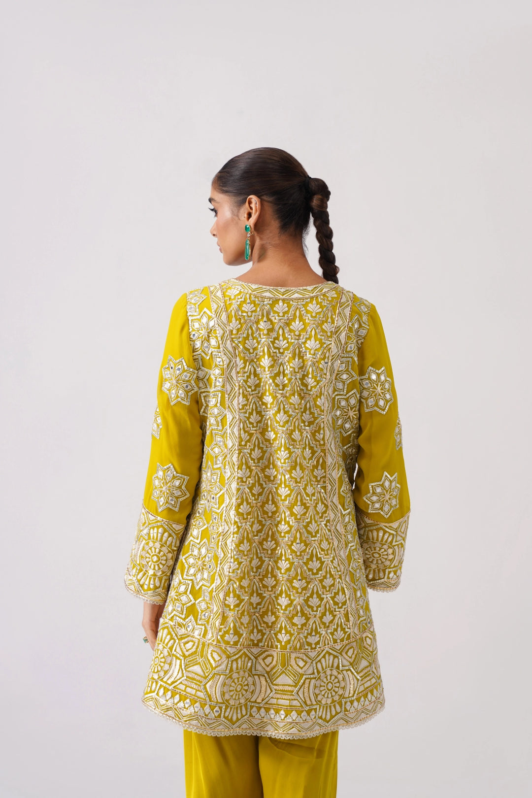 Mustard Yellow Short A-Line Kurta Set