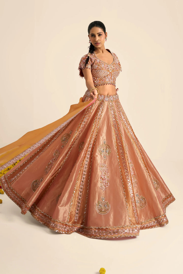 Rust lehenga set