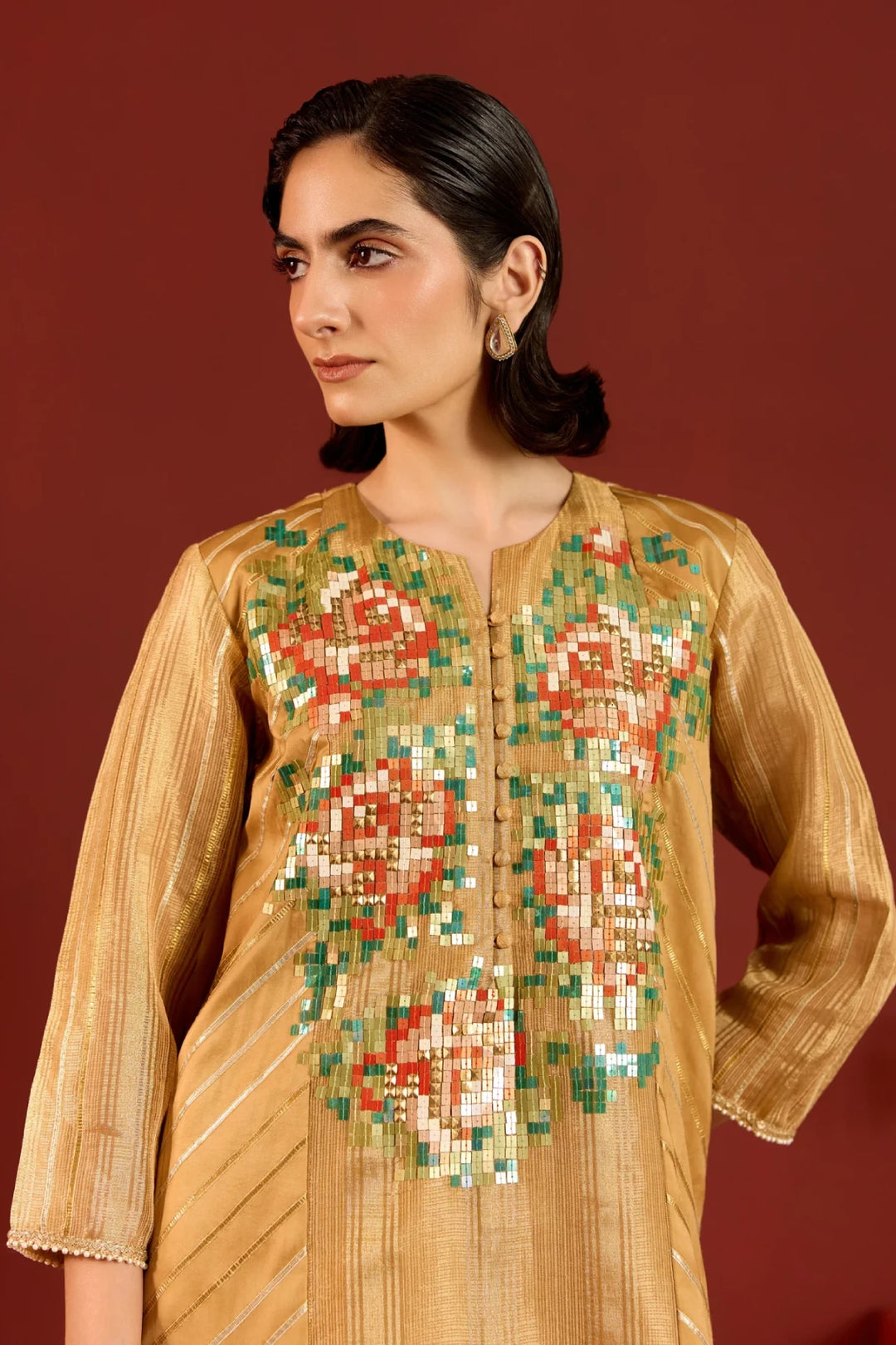 Gold Gota Kurta Set