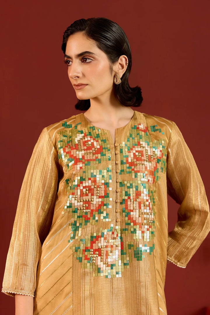 Gold Gota Kurta Set