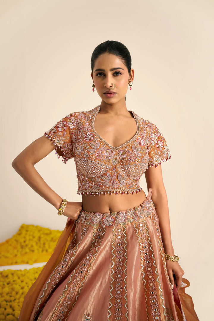 Rust lehenga set