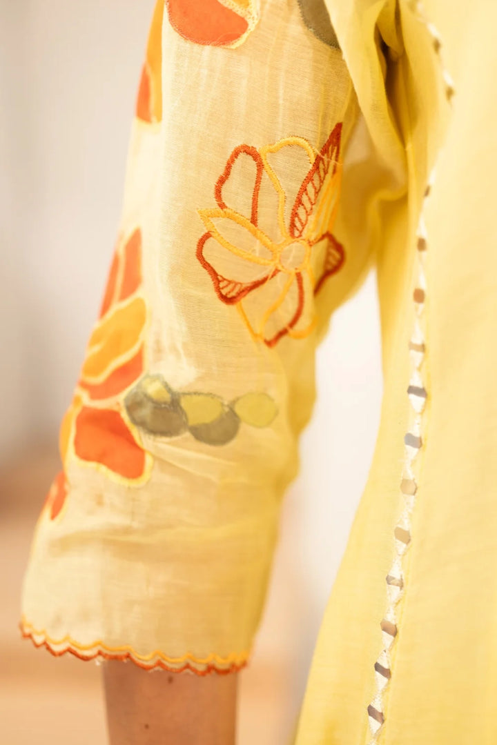 Zoya Mul Chanderi Anarkali Set