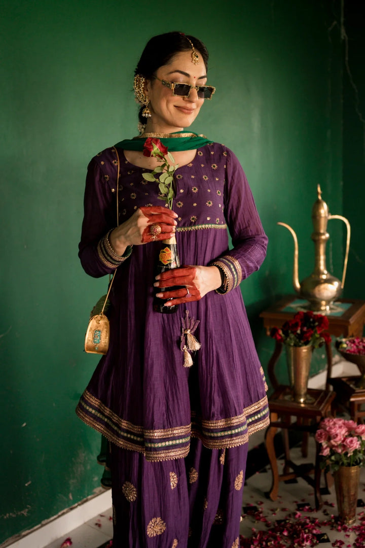 Purple Afghani Set