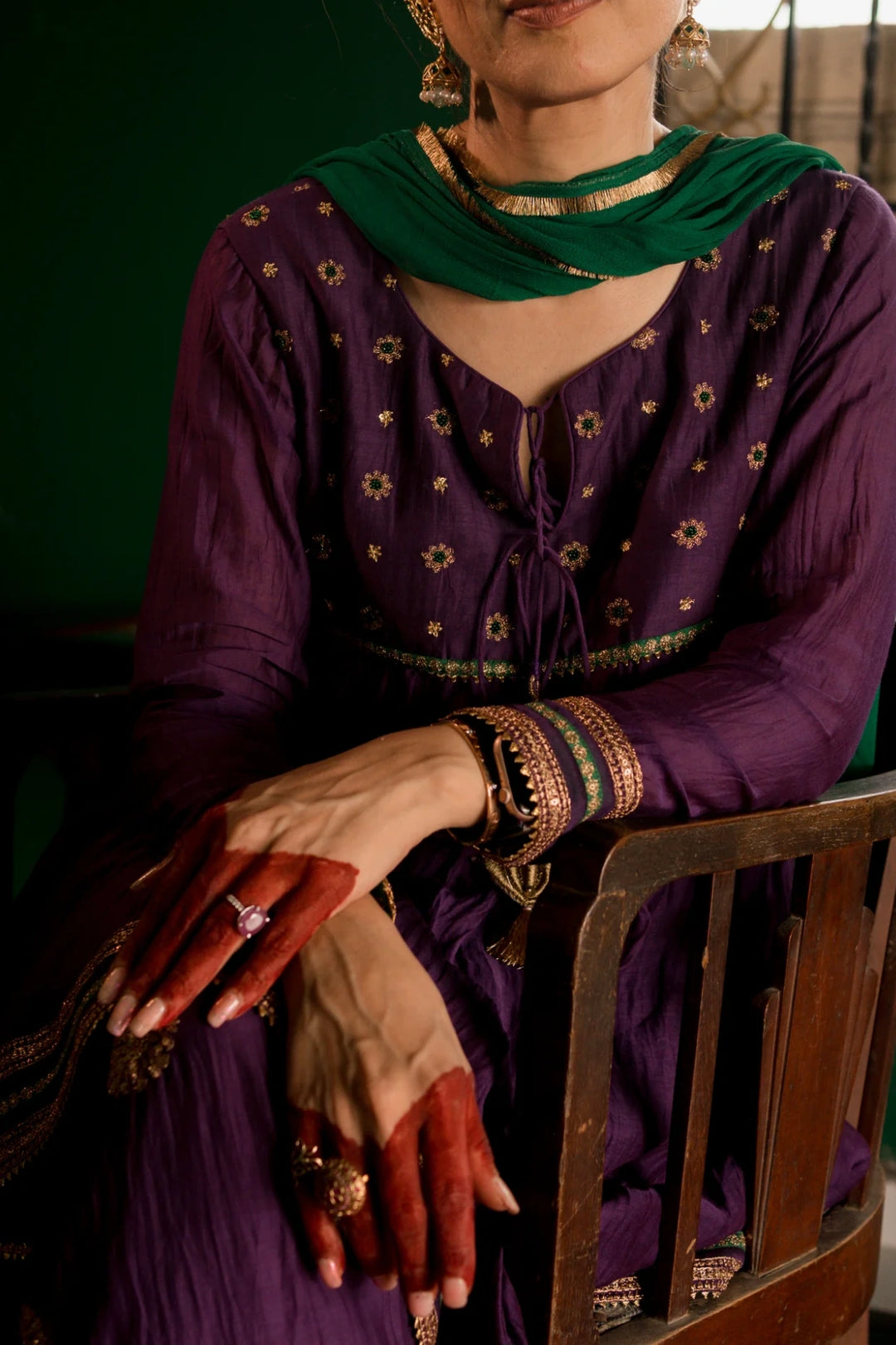 Purple Afghani Set