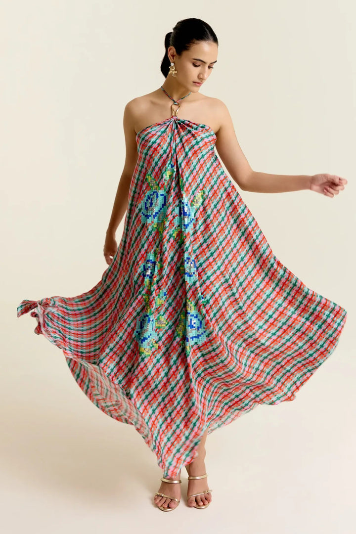 Mint Haulter Dress