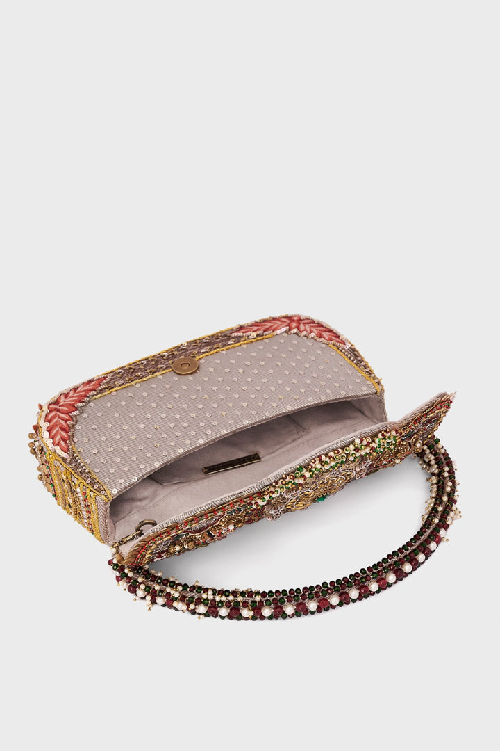 Gajah Flapover Clutch - Silver