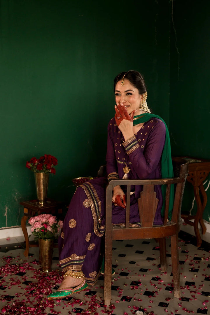 Purple Afghani Set