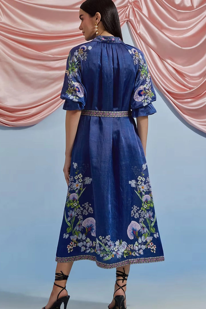 Doe shirt dress - Airforce blue