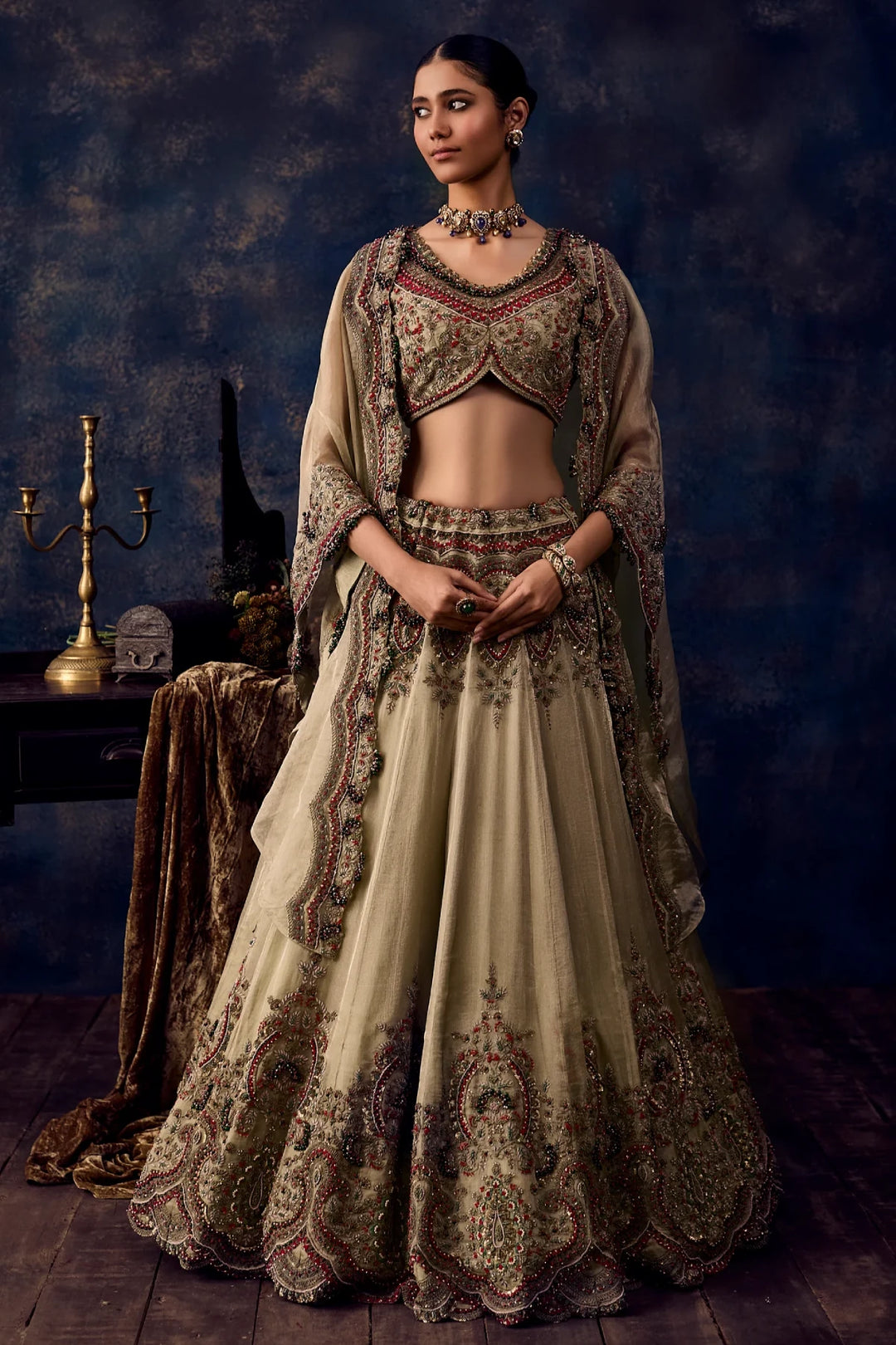 UP Dori Thread Tissue Lehenga