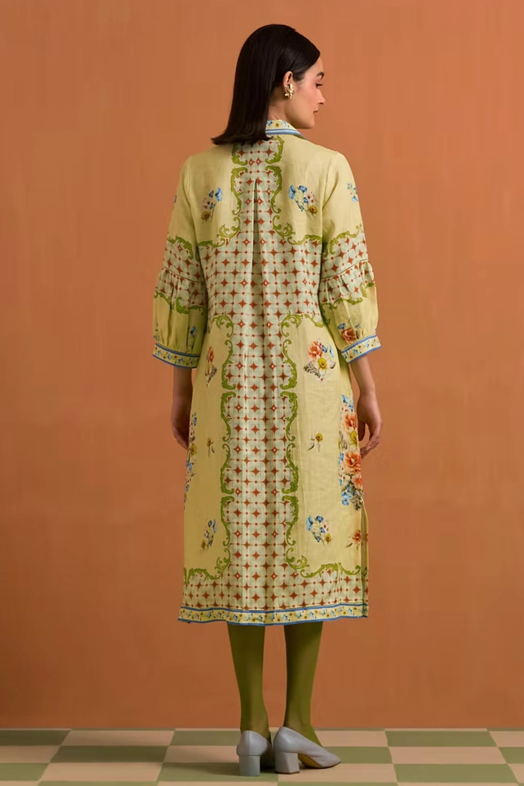 Verdant Shirt Dress- Fun yellow