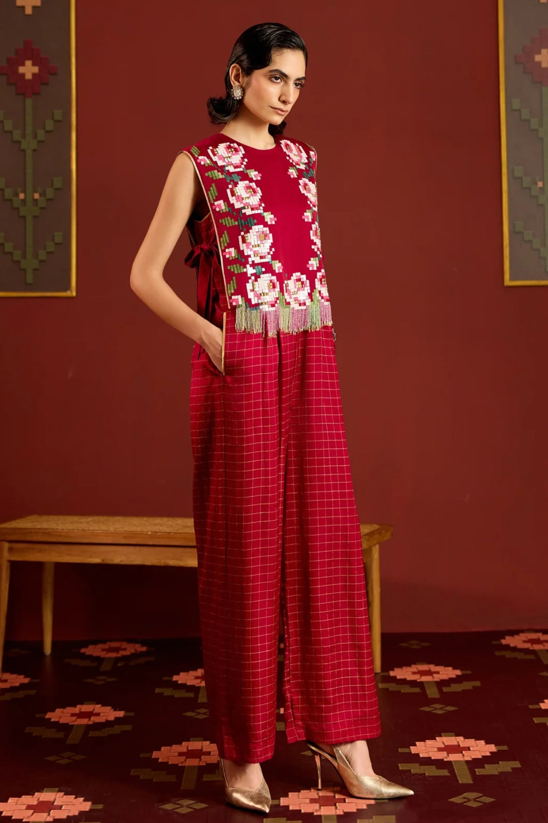 Maroon Jumpsuit