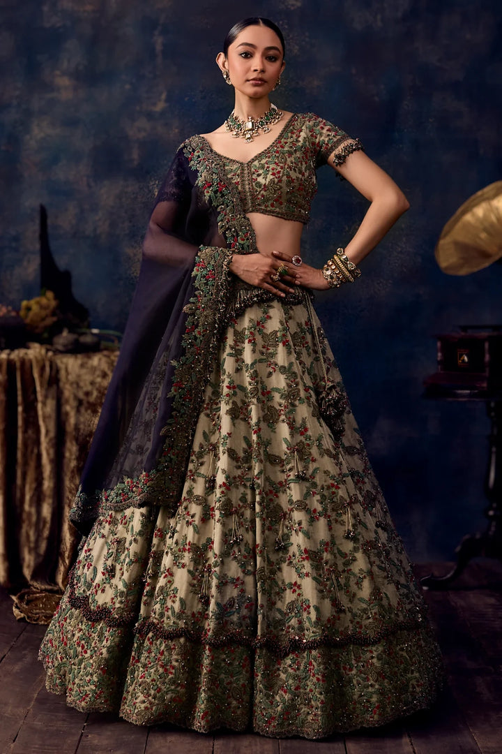 AV Dori Thread Tissue Lehenga