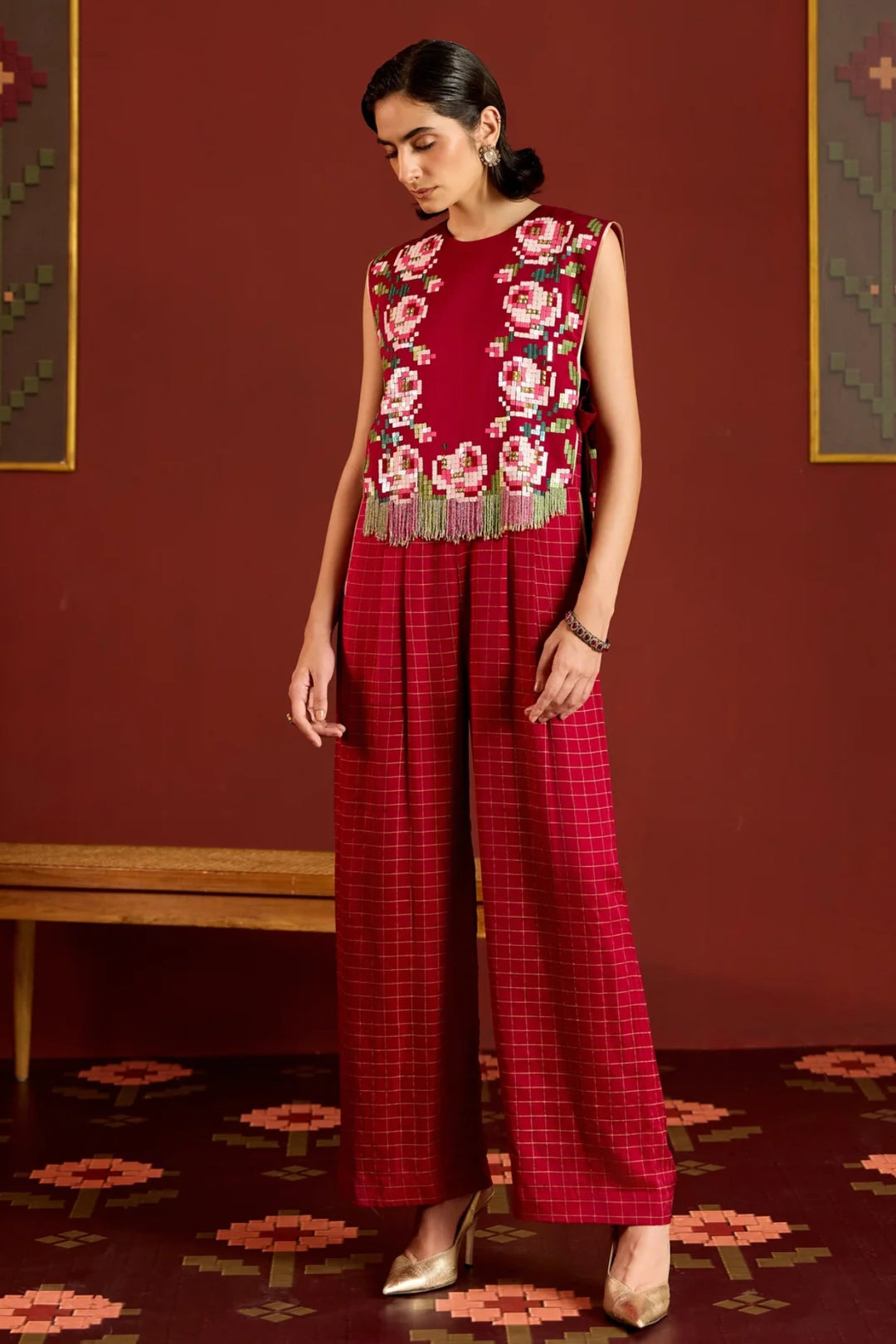 Maroon Jumpsuit