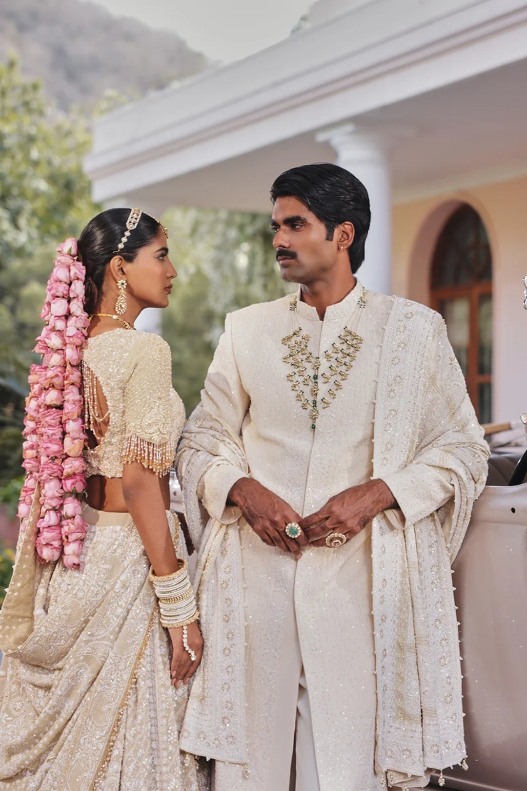 Ivory Pure & Premium Georgette Chikankari Men's Sherwani