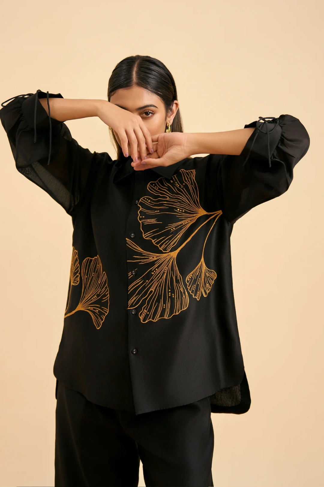 Black Ginkgo Shirt
