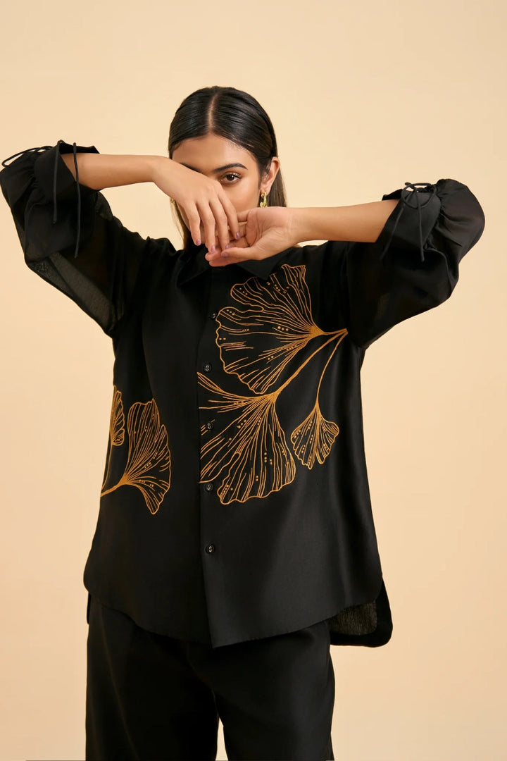 Black Ginkgo Shirt