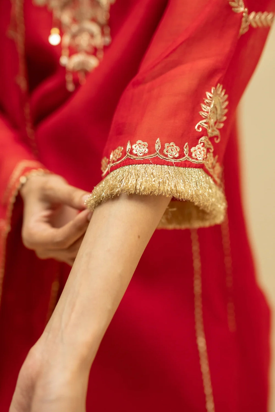 Chaandbali Mul Chanderi Aline Kurta Set