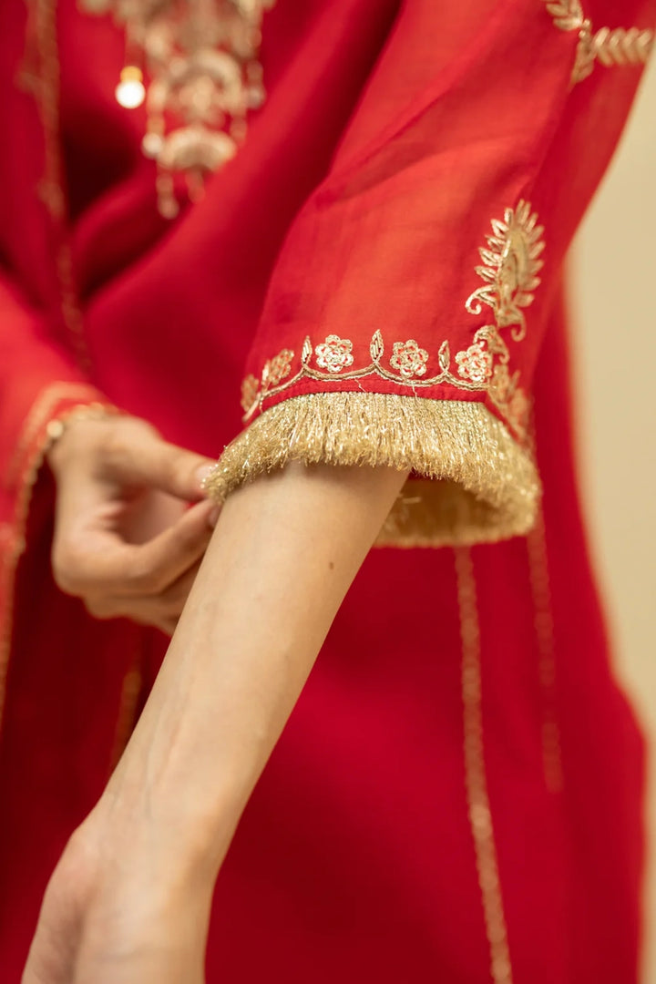 Chaandbali Mul Chanderi Aline Kurta Set