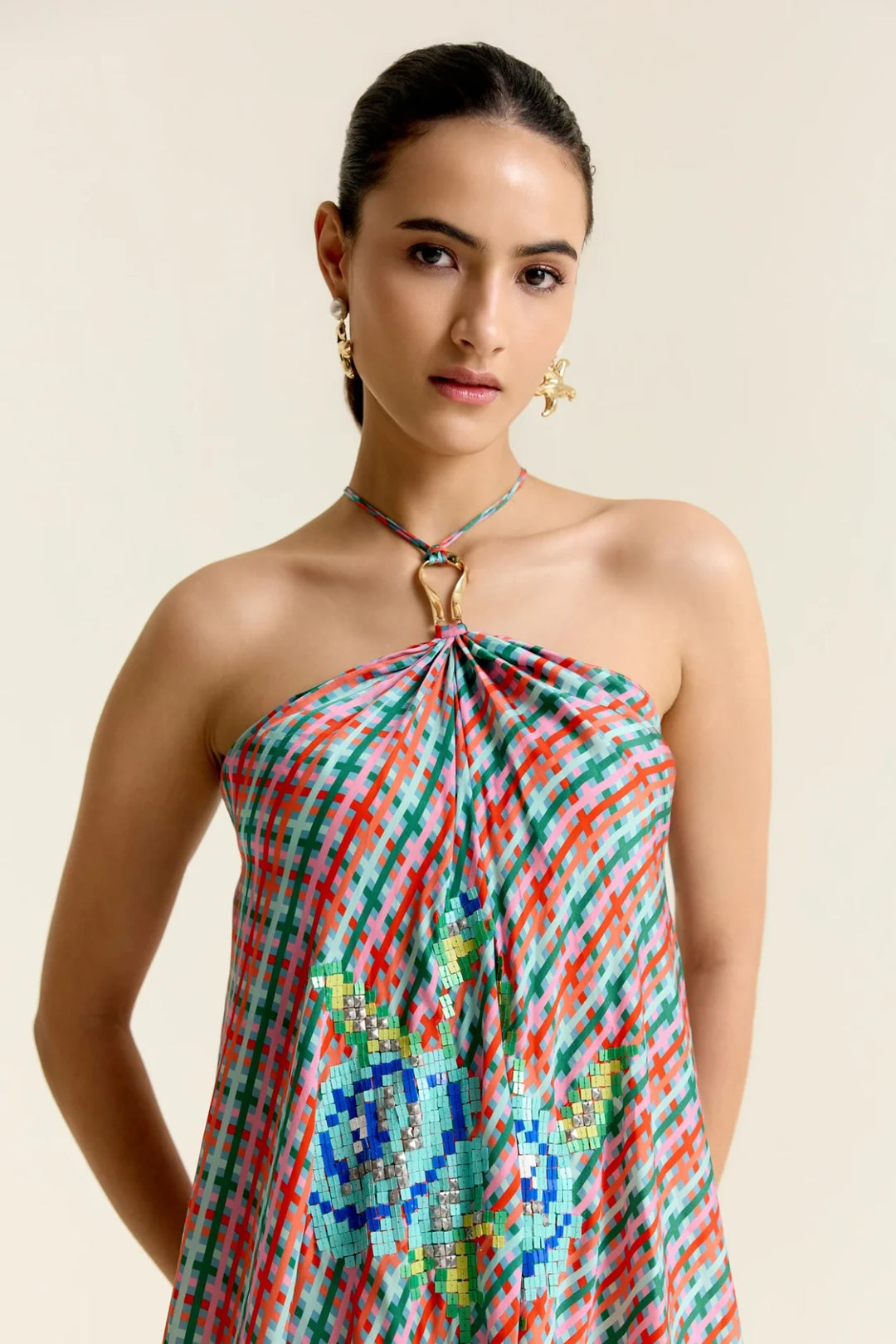 Mint Haulter Dress