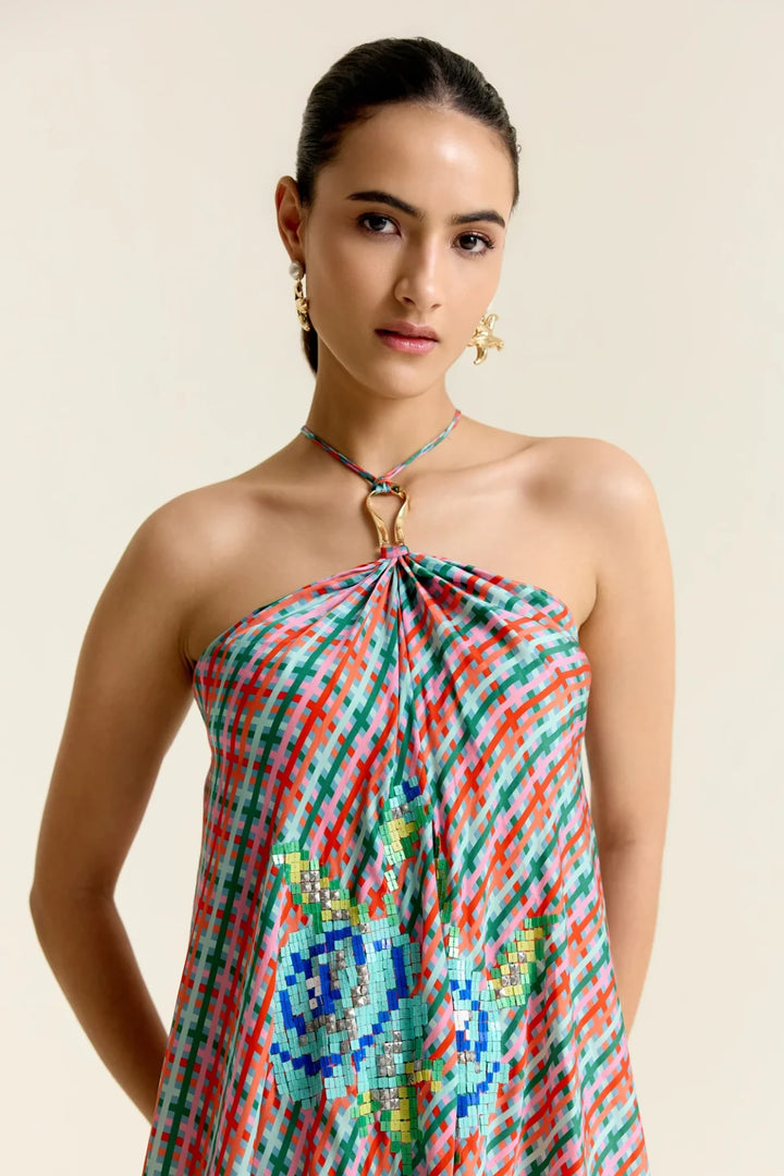 Mint Haulter Dress