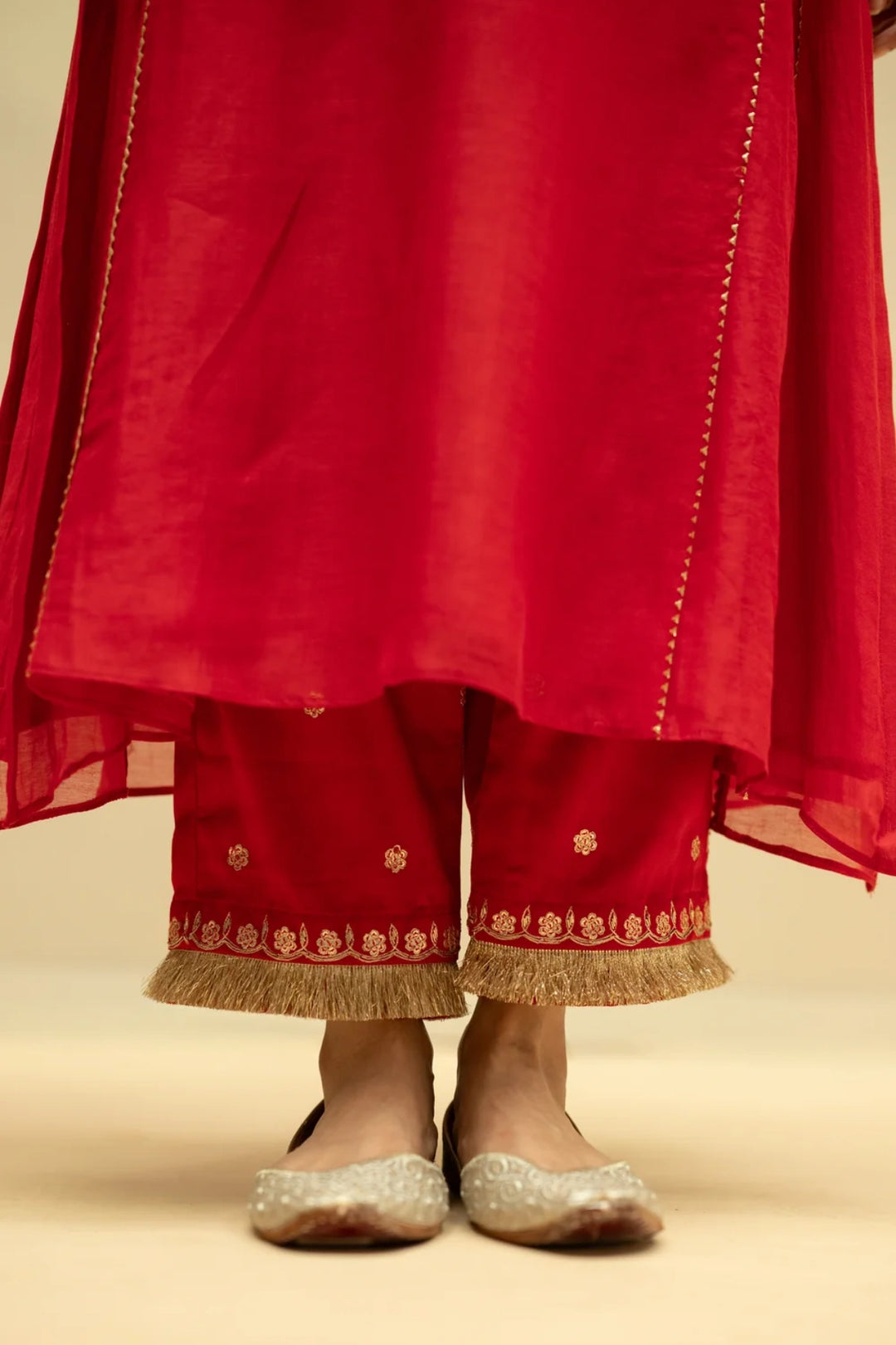 Chaandbali Mul Chanderi Aline Kurta Set
