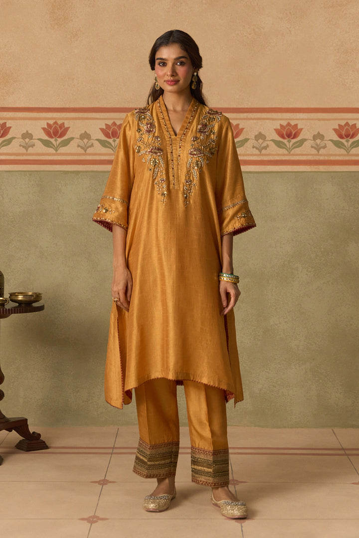 Mustard Kurta Set